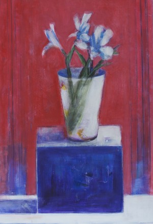 Lilies & White Vase