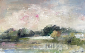 Clouds with Pink above the Fields